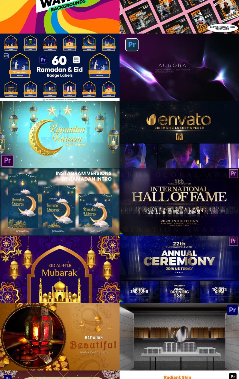 Premiere Pro PR模板素材合集2024年第4季 Premiere Pro Templates Bundle 2024 Vol.4
