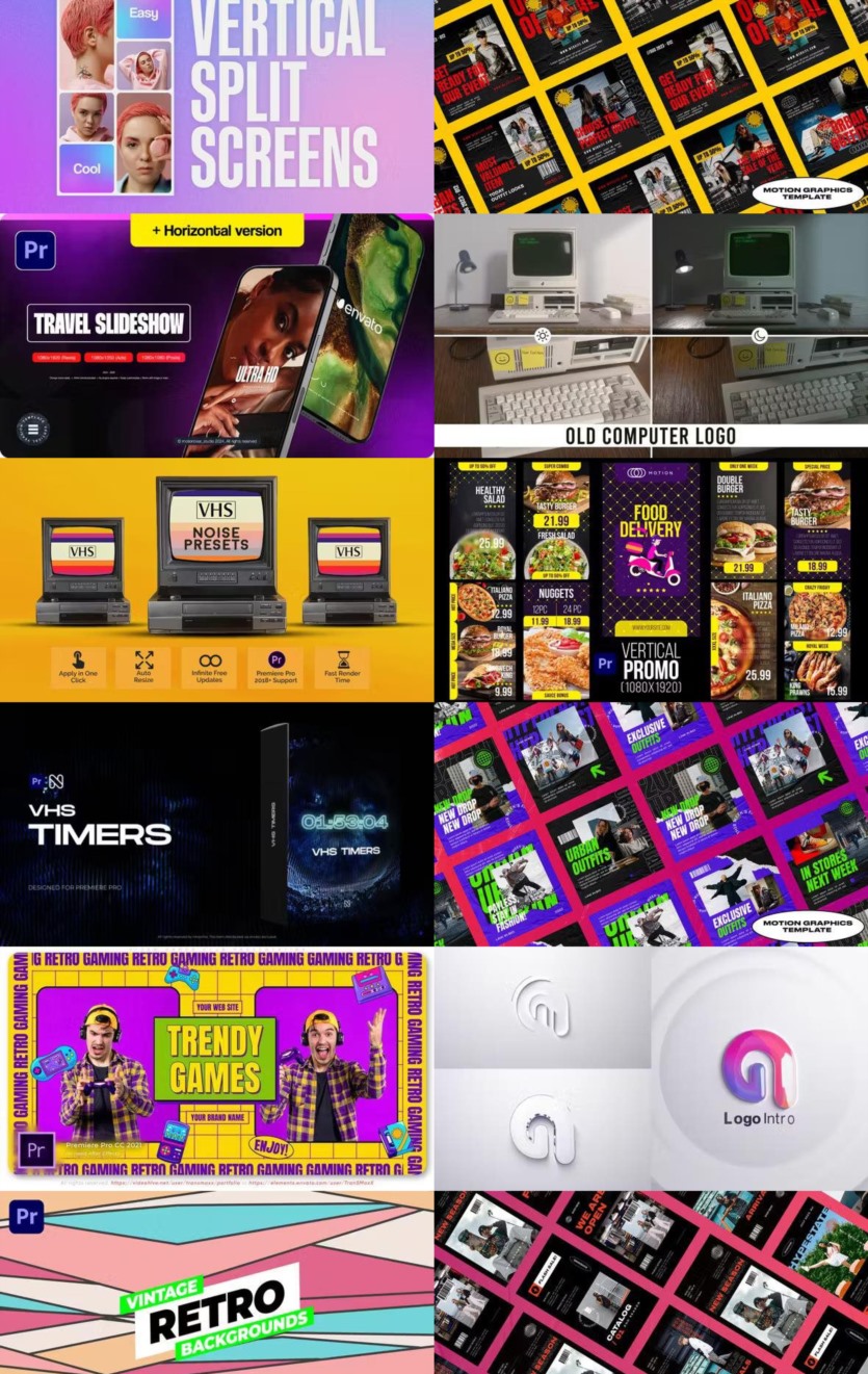 Premiere Pro PR模板素材合集2024年第4季 Premiere Pro Templates Bundle 2024 Vol.4
