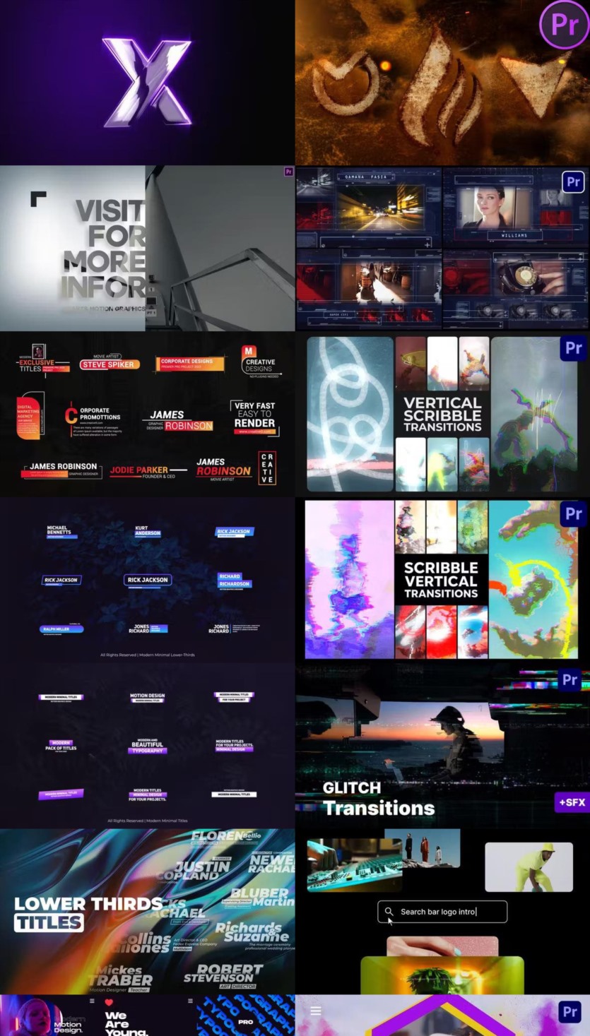 Premiere Pro PR模板素材合集2024年第5季 Premiere Pro Templates Bundle 2024 Vol.5