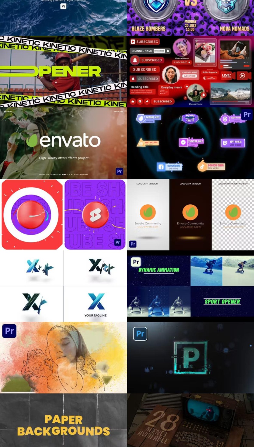 Premiere Pro PR模板素材合集2024年第5季 Premiere Pro Templates Bundle 2024 Vol.5