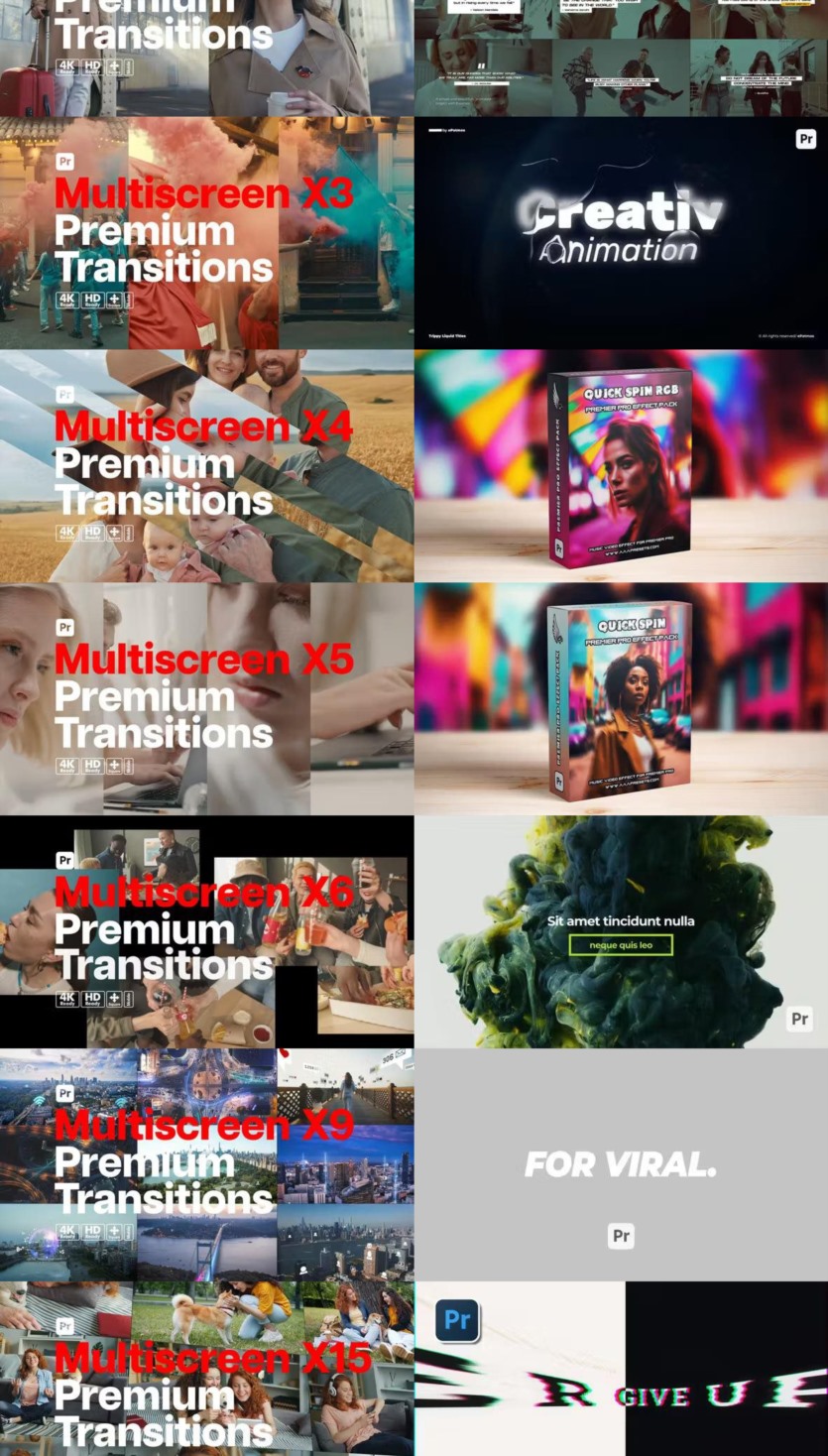Premiere Pro PR模板素材合集2024年第5季 Premiere Pro Templates Bundle 2024 Vol.5