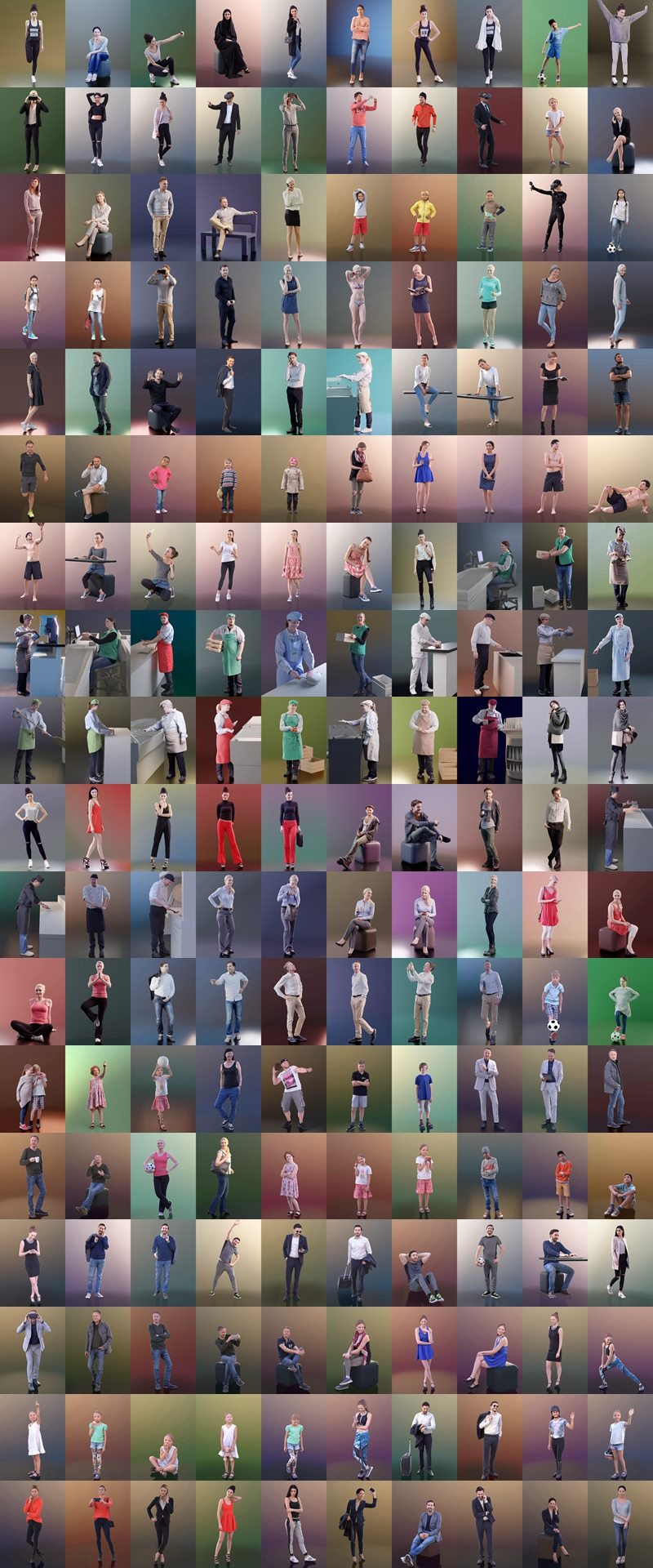 3D People Mega Bundle 人物3d模型458个合集FBX+C4D格式