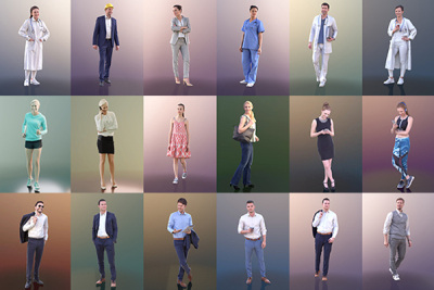 3D People Mega Bundle 人物3d模型458个合集FBX+C4D格式