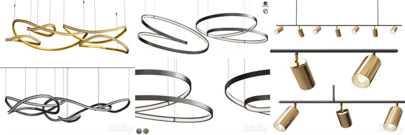 3DSky Pro 沙发椅子灯具装饰床具3D模型合辑2024年7月第2季 | 430套 | 20GB