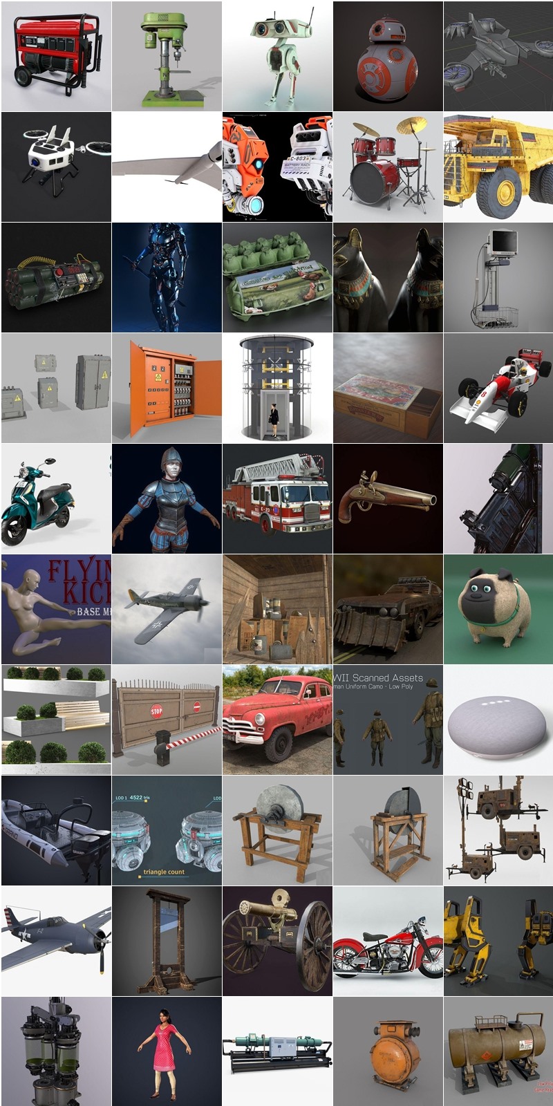 PBR Game 3D Models Bundle 2024 Vol.1