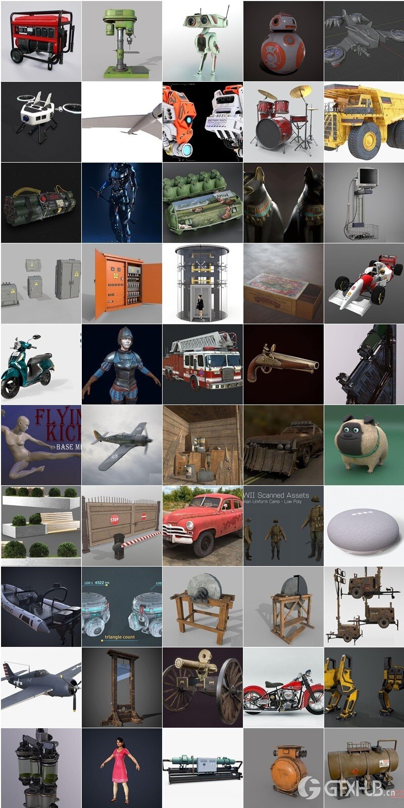 PBR Game 3D Models Bundle 2024 Vol.1