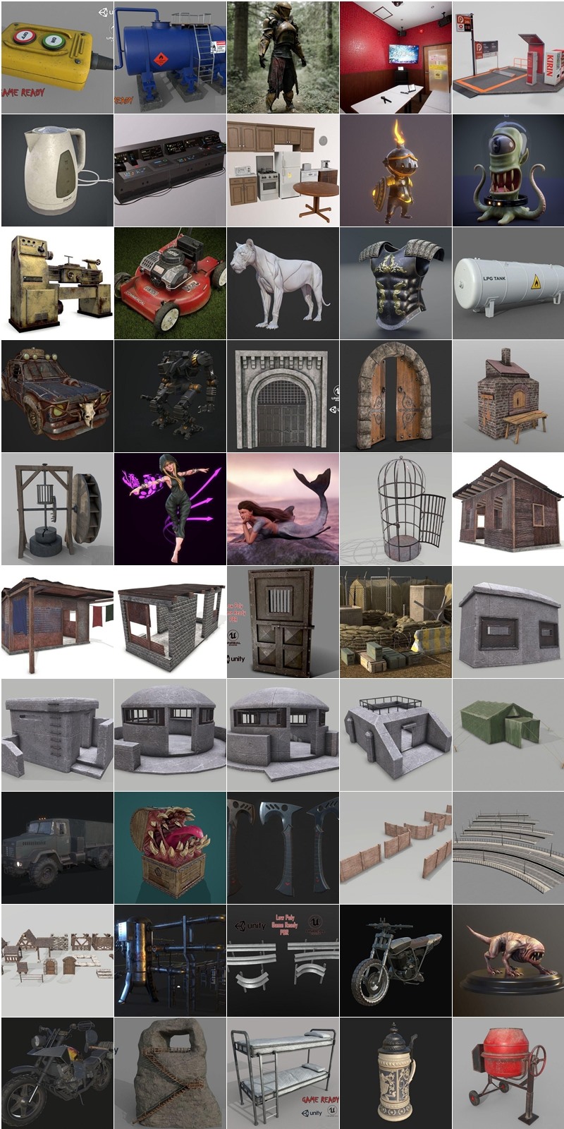 PBR Game 3D Models Bundle 2024 Vol.1