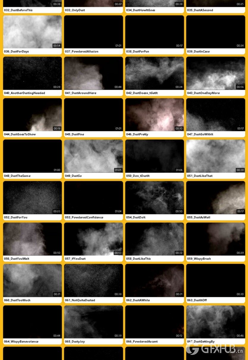 100个烟雾粉尘粒子漂浮特效合成动画 V45: Heavy Dusting