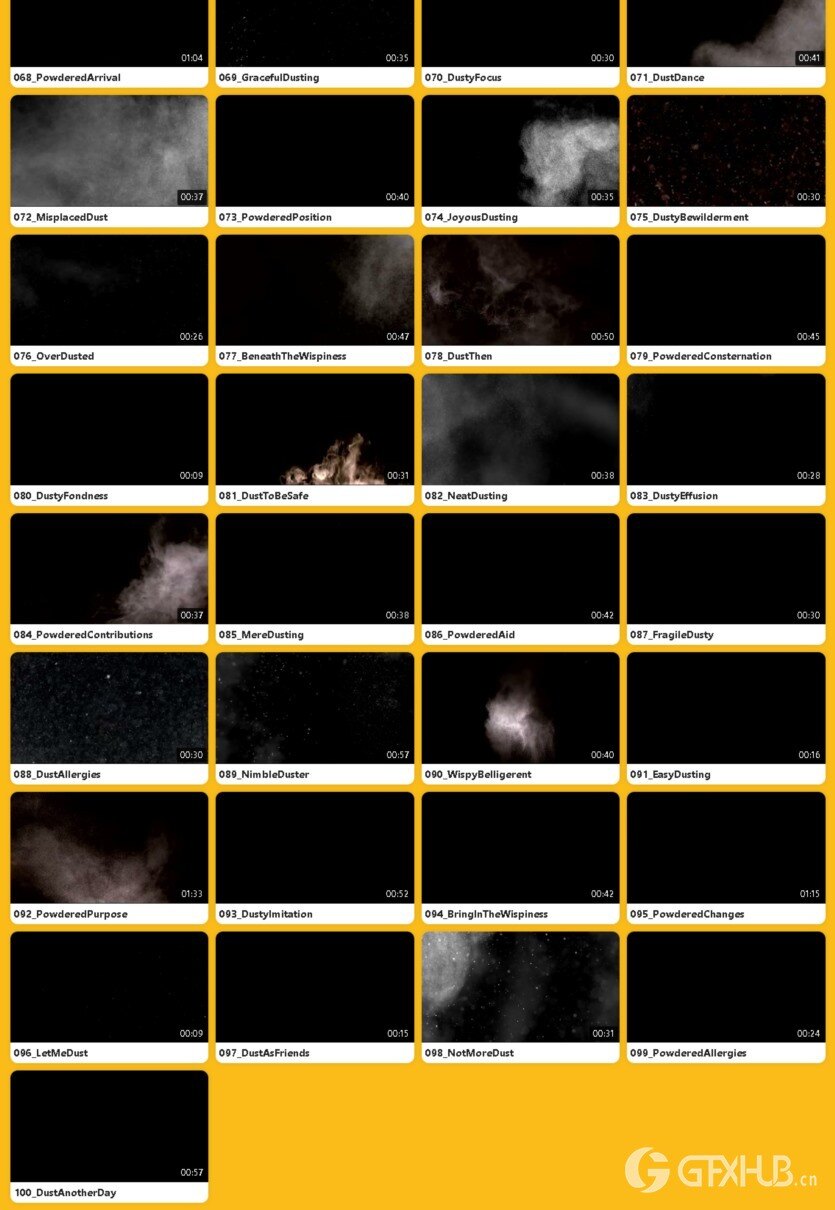 100个烟雾粉尘粒子漂浮特效合成动画 V45: Heavy Dusting