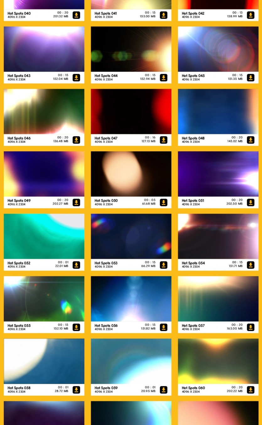 101个梦幻唯美耀斑光效视觉特效动画 V60: Hot Spots