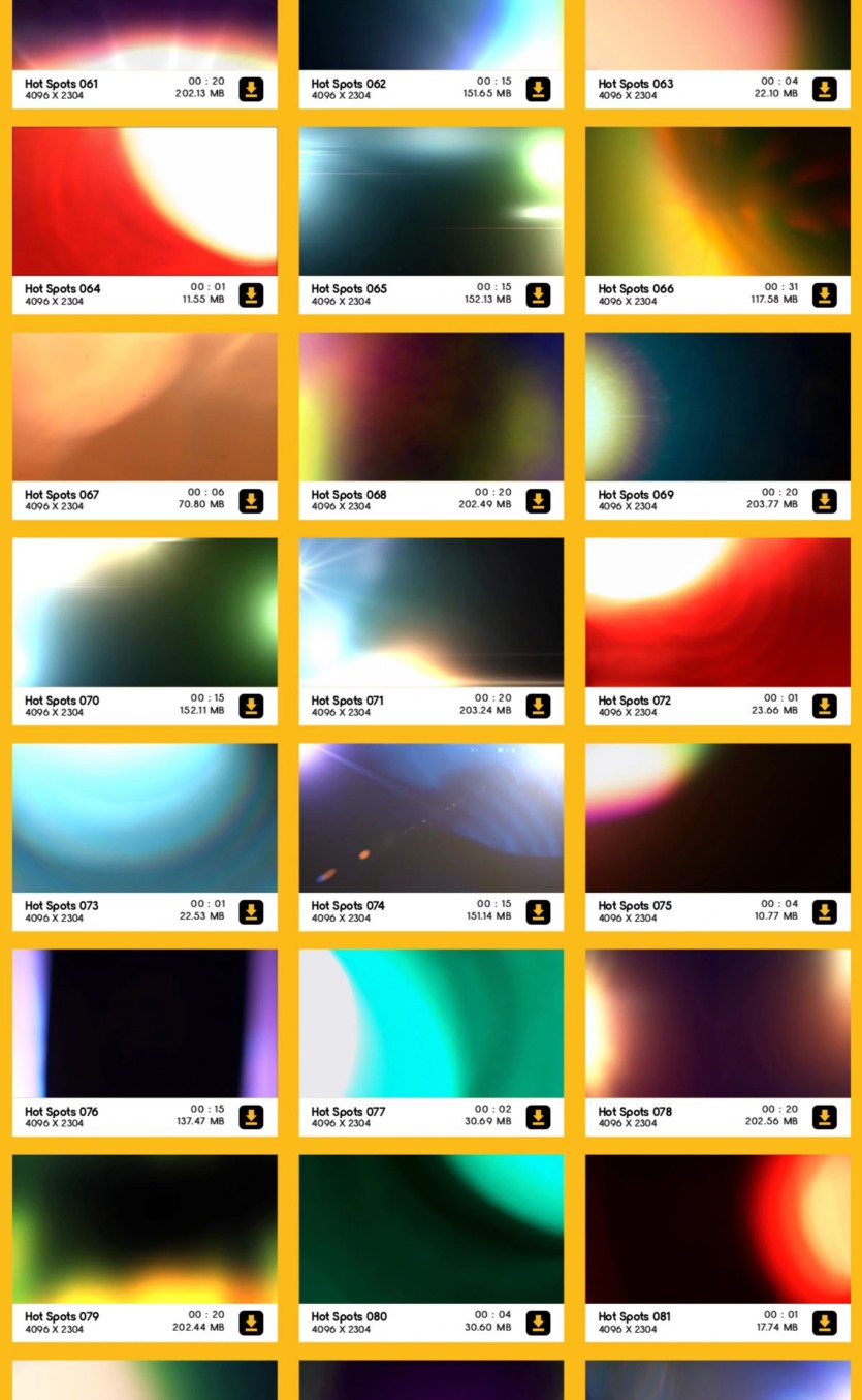 101个梦幻唯美耀斑光效视觉特效动画 V60: Hot Spots