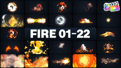 95组卡通火焰烟雾特效动画元素 Advanced Fire Elements 01-22 for FCPX