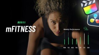 106个活力动感体育健身训练图形数据标题动画 mFitness