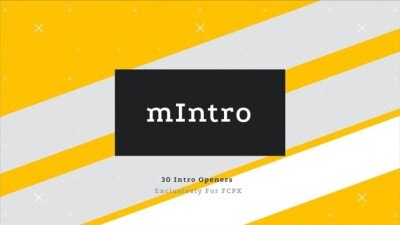 30种创意简洁图形文字LOGO标志展示开场小片头动画 mIntro v1