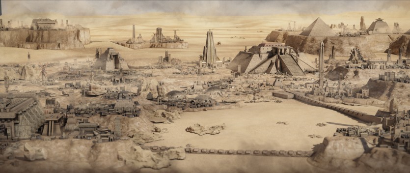 沙漠帝国模块化建筑3D模型 Empire Of The Sands - Desert Structures Kitbash Greeble Assets