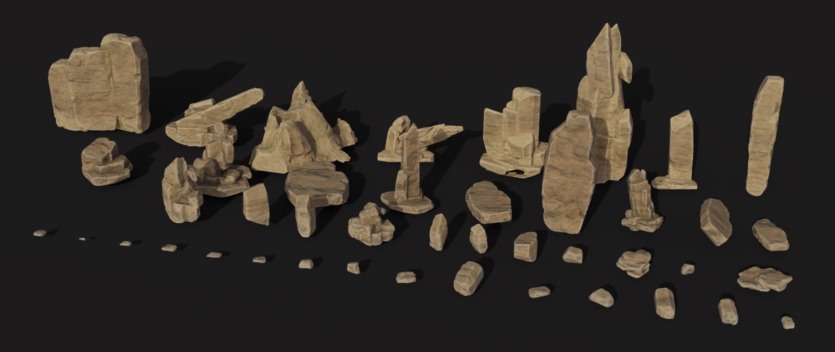 沙漠帝国模块化建筑3D模型 Empire Of The Sands - Desert Structures Kitbash Greeble Assets