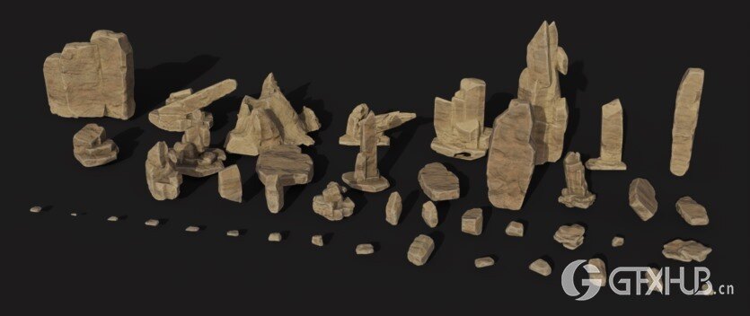 沙漠帝国模块化建筑3D模型 Empire Of The Sands - Desert Structures Kitbash Greeble Assets