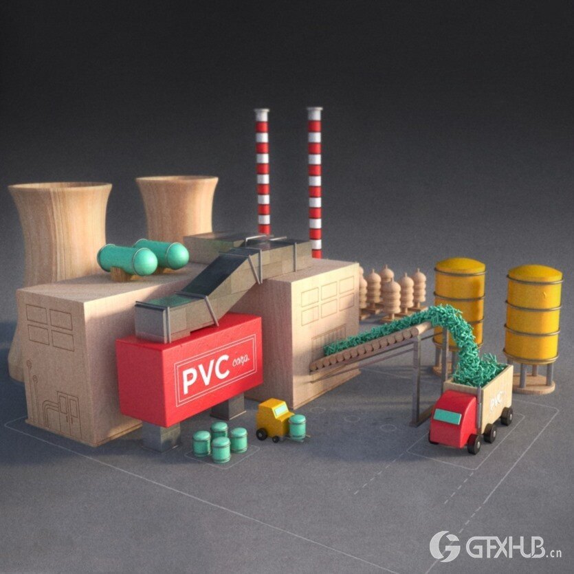 180个可爱卡通C4D模型 The Happy ToolBox Model Pack v1