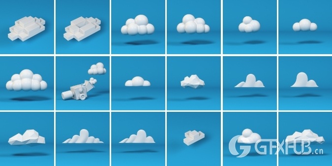 180个可爱卡通C4D模型 The Happy ToolBox Model Pack v1