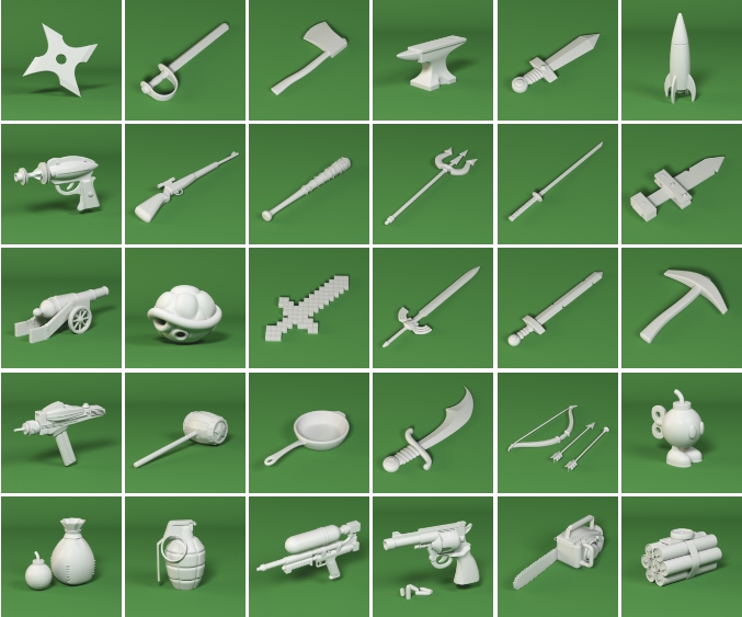 180个可爱卡通C4D模型 The Happy ToolBox Model Pack v1