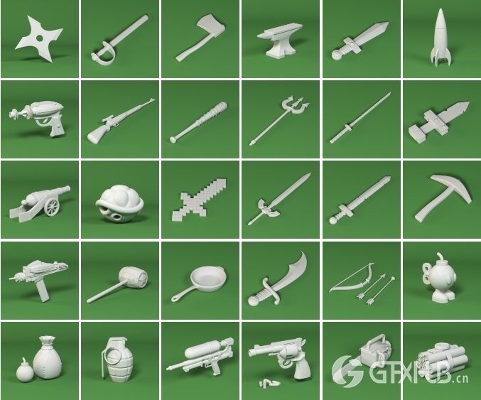 180个可爱卡通C4D模型 The Happy ToolBox Model Pack v1