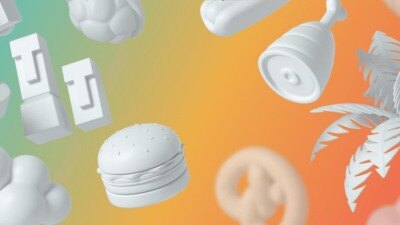 180个可爱卡通C4D模型 The Happy ToolBox Model Pack v1