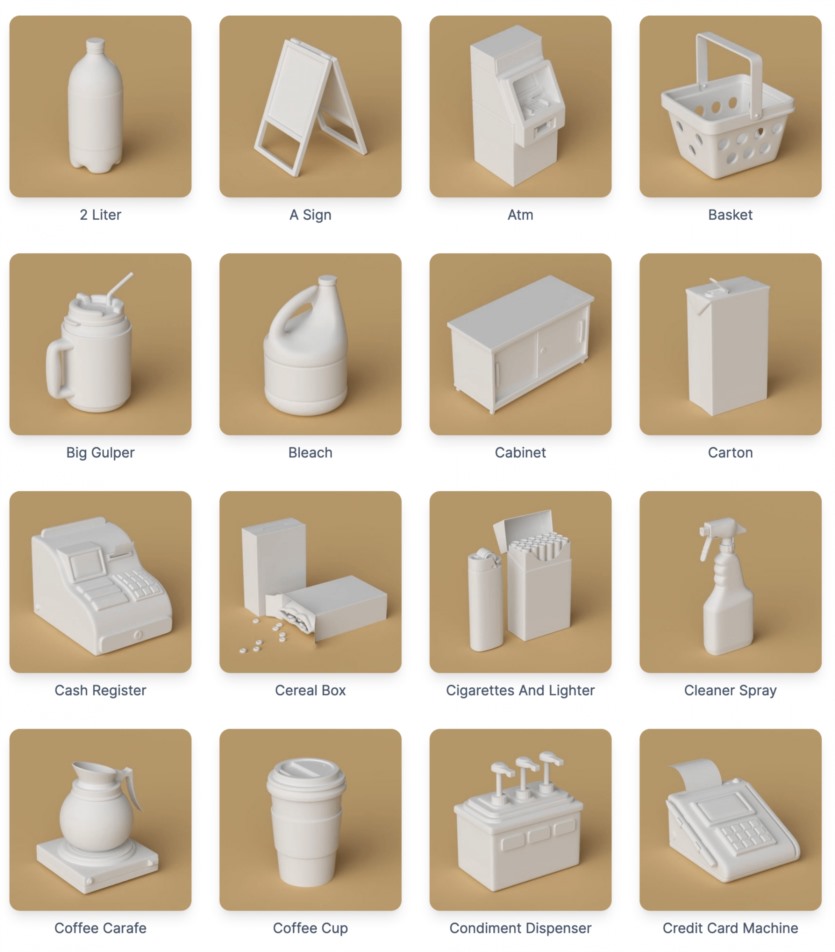 180个可爱卡通C4D模型 The Happy ToolBox Model Pack v2