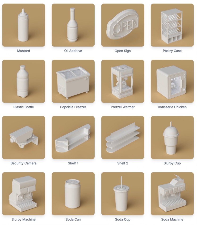 180个可爱卡通C4D模型 The Happy ToolBox Model Pack v2