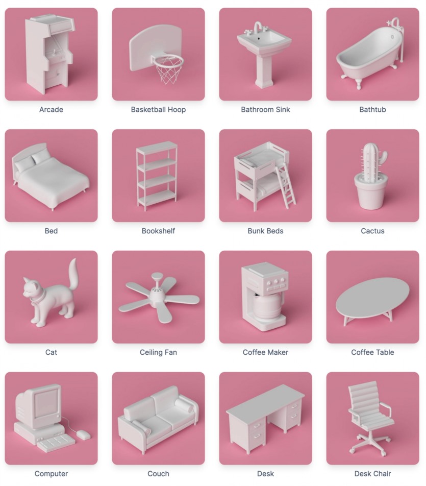 180个可爱卡通C4D模型 The Happy ToolBox Model Pack v2