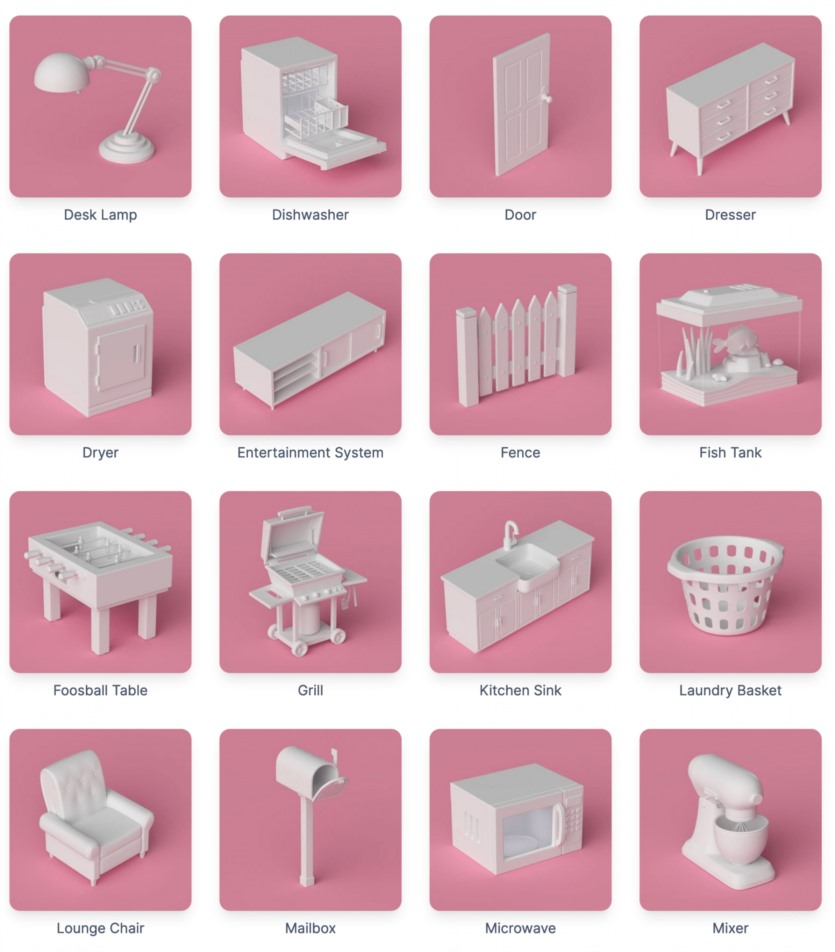 180个可爱卡通C4D模型 The Happy ToolBox Model Pack v2