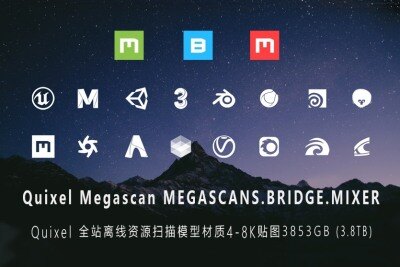 Quixel 全站离线资源扫描模型+材质+贴图 Quixel Megascans\Bridge\Mixer
