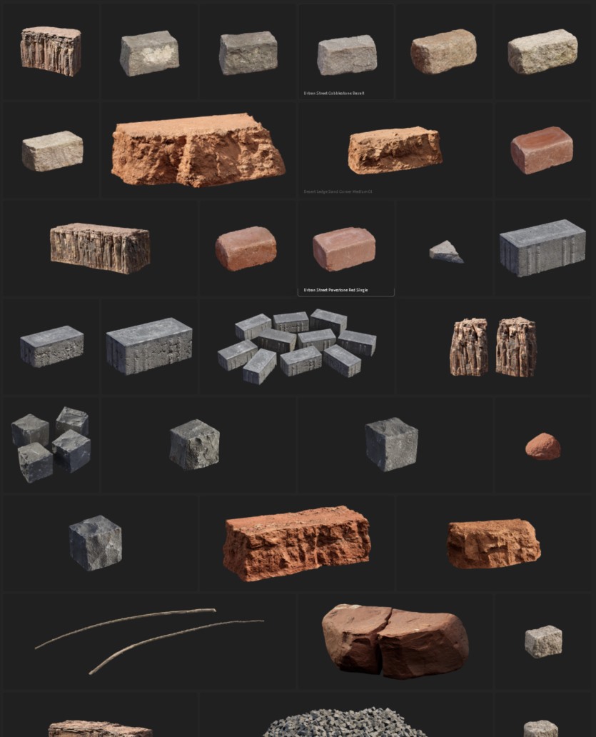 Quixel 全站离线资源扫描模型+材质+贴图 Quixel MegascansBridgeMixer