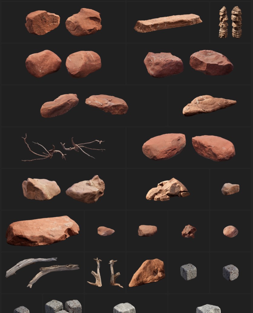 Quixel 全站离线资源扫描模型+材质+贴图 Quixel MegascansBridgeMixer