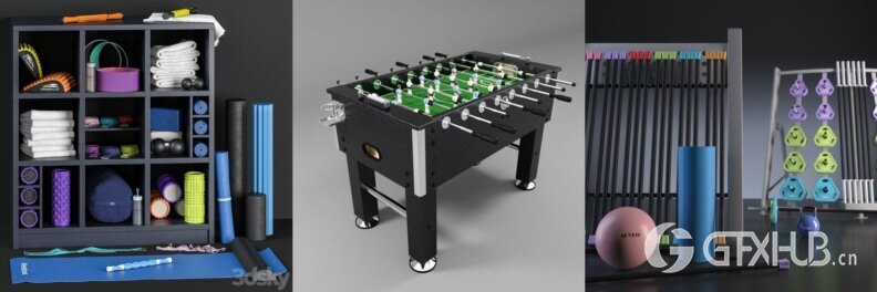 30套健身器械3D模型合集 - 20240725