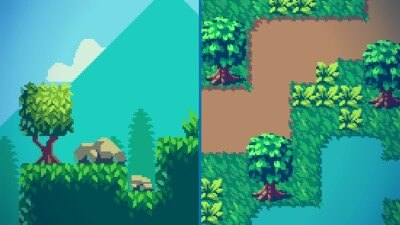 为游戏创建令人惊叹的像素艺术图块集 Create Stunning Pixel Art Tilesets for Games