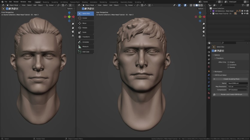 3D Blender头部雕刻大师教程 Master Sculpting Heads 3D Blender Course (V1.4)
