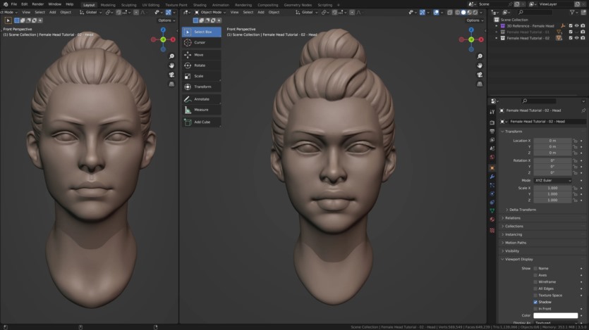 3D Blender头部雕刻大师教程 Master Sculpting Heads 3D Blender Course (V1.4)