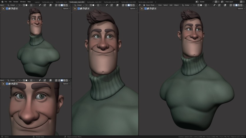 3D Blender头部雕刻大师教程 Master Sculpting Heads 3D Blender Course (V1.4)