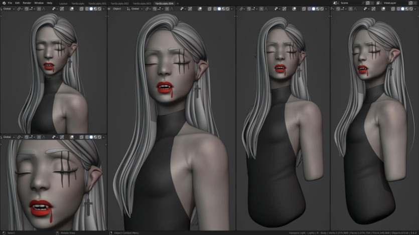 3D Blender头部雕刻大师教程 Master Sculpting Heads 3D Blender Course (V1.4)