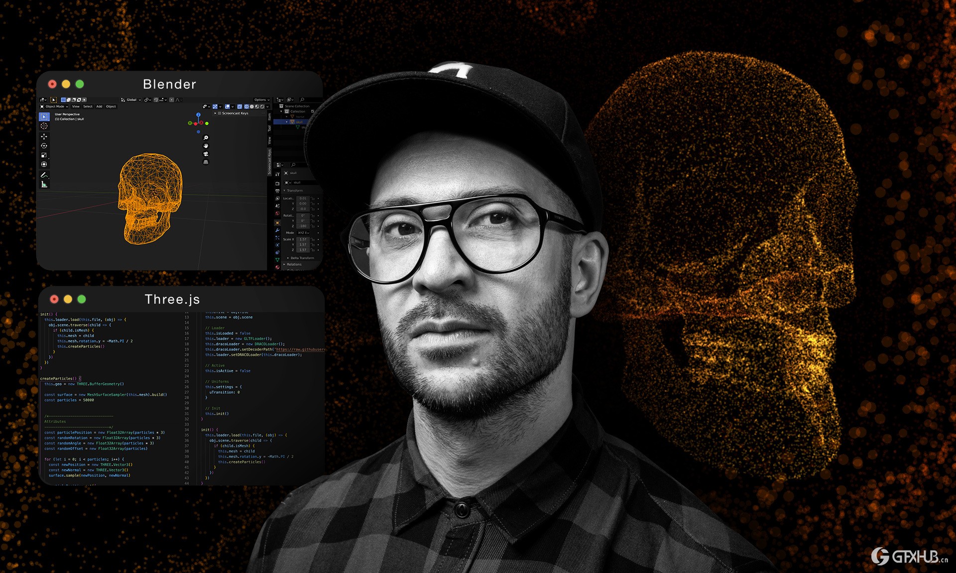 Blender 和 Three.js制作3D粒子场景教程 Awwwards Academy- Impress everyone with a 3D particle scene with Blender and Three.js