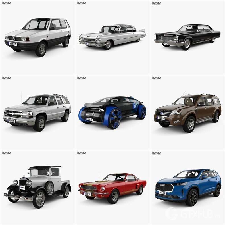 30套高品质汽车3D模型合集 - 20240731