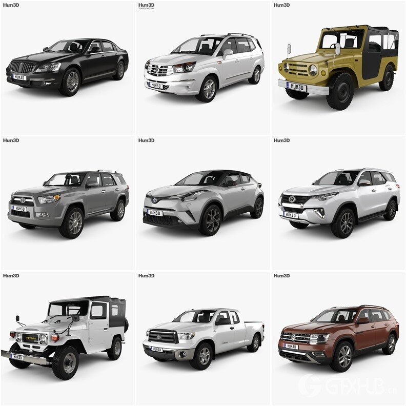 30套高品质汽车3D模型合集 - 20240731