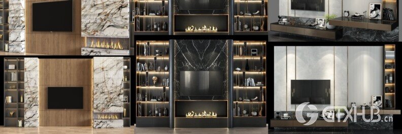 3DSky Pro 沙发椅子灯具柜子装饰3D模型合辑2024年8月第1季 | 450套 | 19.5GB