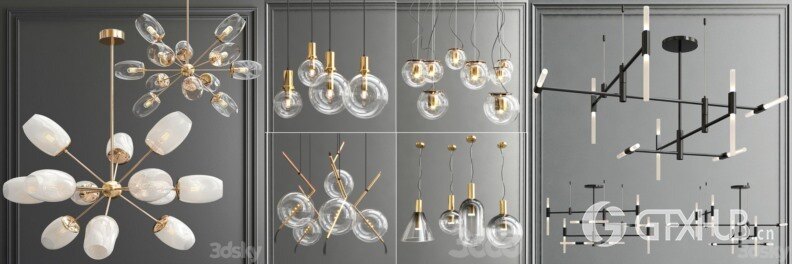 3DSky Pro 沙发椅子灯具柜子装饰3D模型合辑2024年8月第1季 | 450套 | 19.5GB