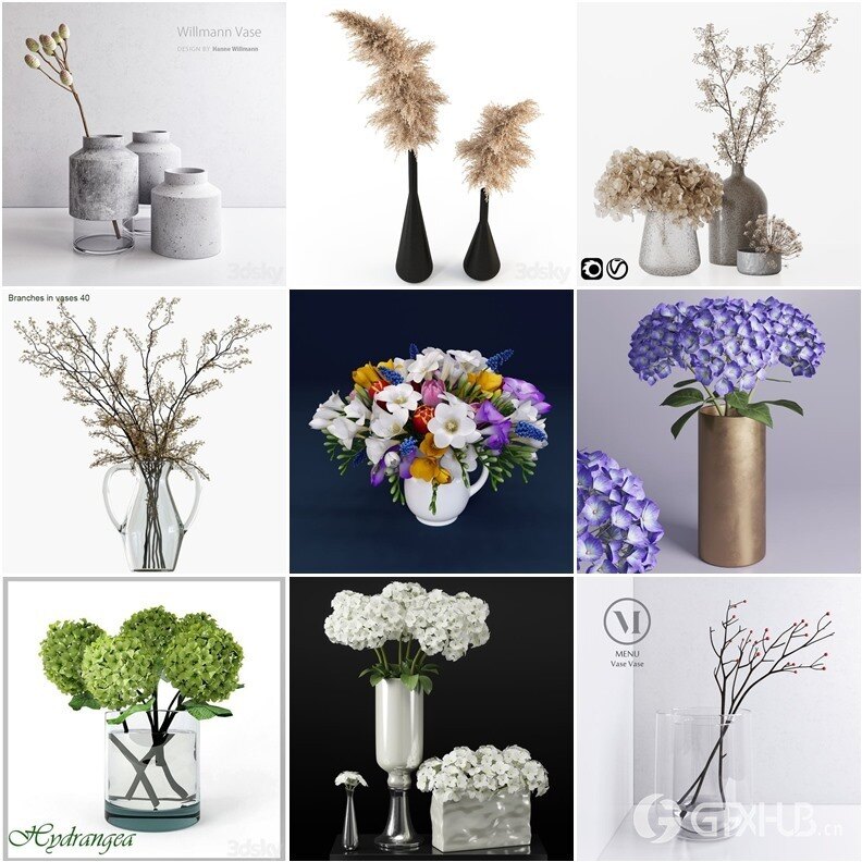 3DSky Pro 沙发椅子灯具柜子装饰3D模型合辑2024年8月第1季 | 450套 | 19.5GB