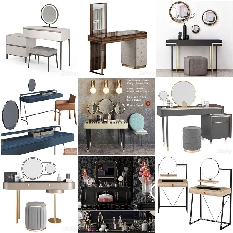 3DSky Pro 沙发椅子灯具柜子装饰3D模型合辑2024年8月第1季 | 450套 | 19.5GB