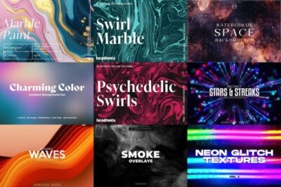 平面素材纹理/背景/图案合集 Textures Background Patterns Bundle 1 October 2023