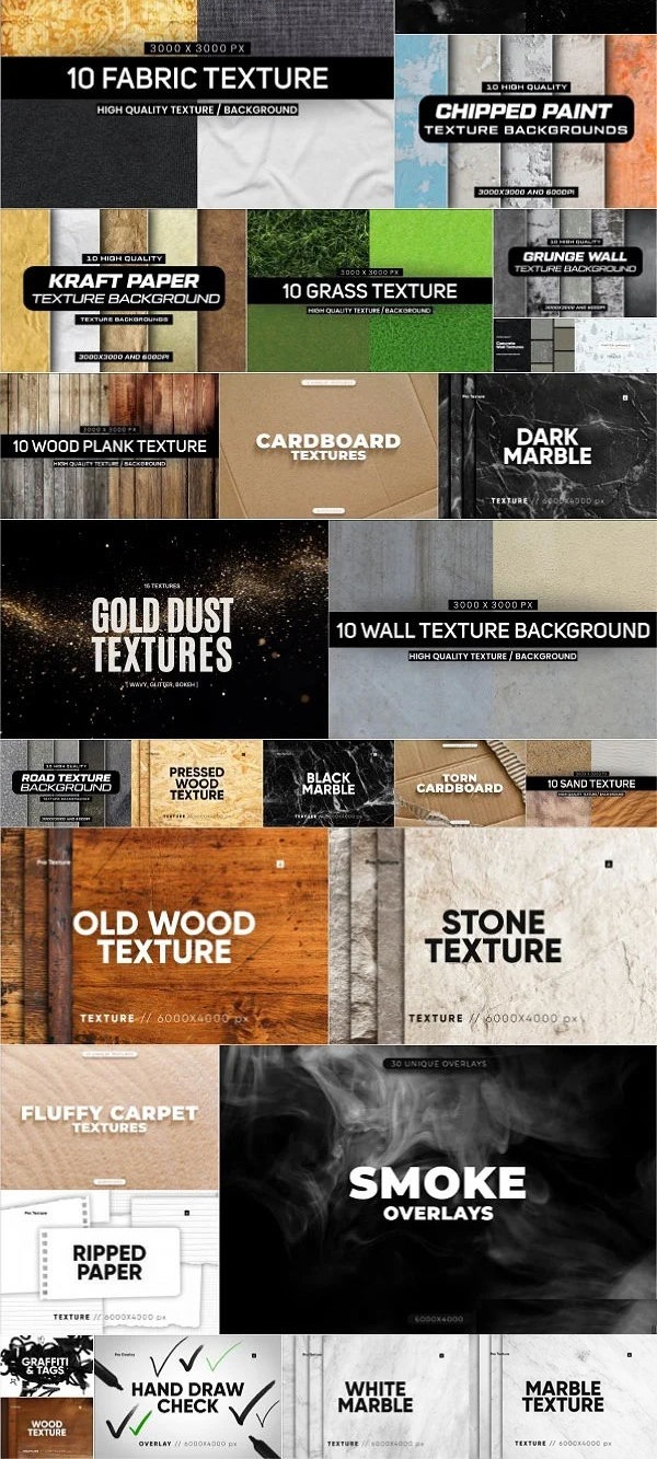 平面素材纹理/背景/图案合集 Textures Background Patterns Bundle 1 October 2023