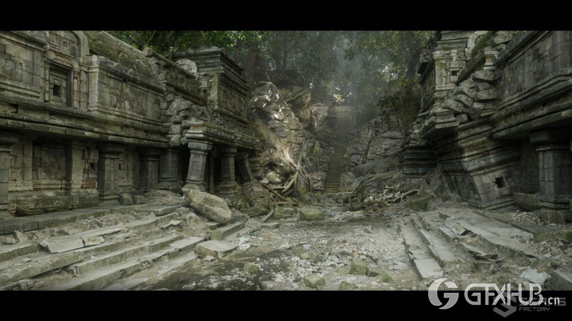 柬埔寨寺庙遗址外部和内部UE资产 [VP] Temples of Cambodia - Ruins exterior and interior (5.0-5.1)
