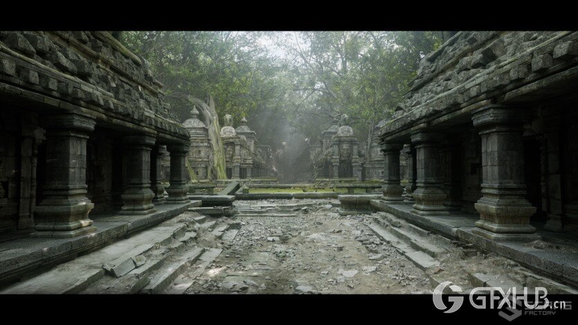 柬埔寨寺庙遗址外部和内部UE资产 [VP] Temples of Cambodia - Ruins exterior and interior (5.0-5.1)